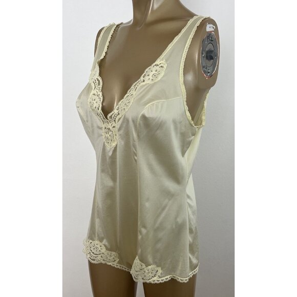 Vintage Vassarette Women's 36 Yellow Nylon Romper Teddy Lingerie - Picture 6 of 11
